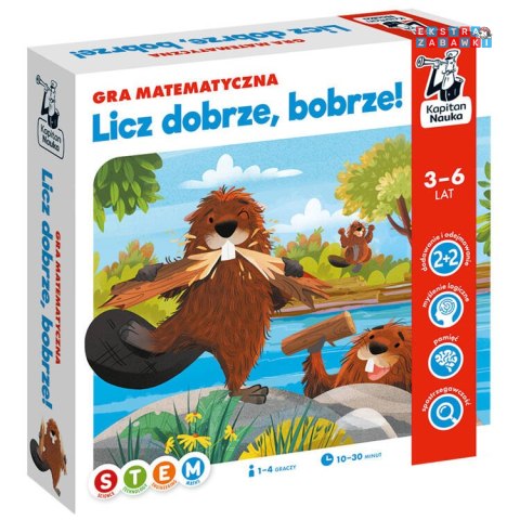Kapitan Nauka - Licz dobrze, bobrze! matematyczna gra edukacyjna [GR0673]