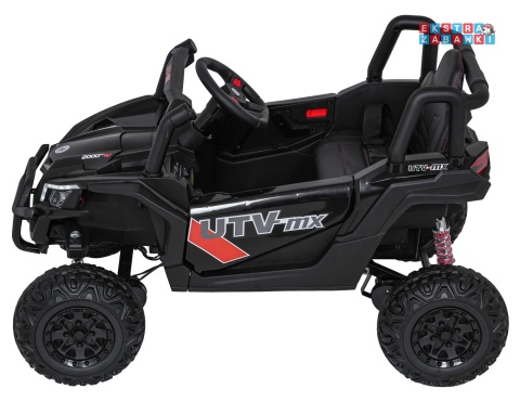 Madman UTV-MX buggy na akumulator 4x4 - czarny, 4x35W 12V/10Ah, pilot, EVA, LED, ekoskóra [XMX-631]