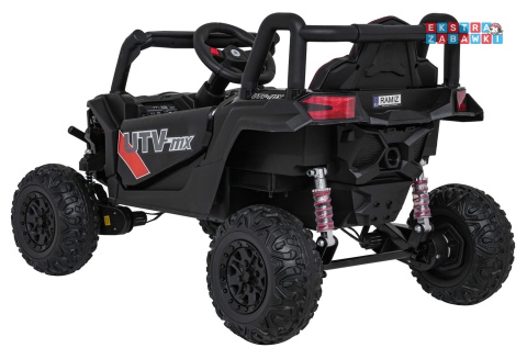 Madman UTV-MX buggy na akumulator 4x4 - czarny, 4x35W 12V/10Ah, pilot, EVA, LED, ekoskóra [XMX-631]