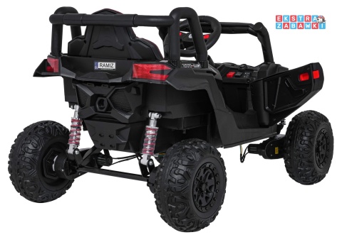 Madman UTV-MX buggy na akumulator 4x4 - czarny, 4x35W 12V/10Ah, pilot, EVA, LED, ekoskóra [XMX-631]