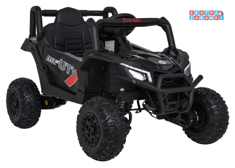 Madman UTV-MX buggy na akumulator 4x4 - czarny, 4x35W 12V/10Ah, pilot, EVA, LED, ekoskóra [XMX-631]