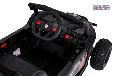 Madman UTV-MX buggy na akumulator 4x4 - czarny, 4x35W 12V/10Ah, pilot, EVA, LED, ekoskóra [XMX-631]