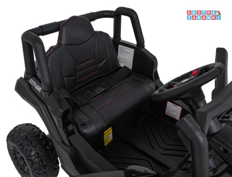 Madman UTV-MX buggy na akumulator 4x4 - czarny, 4x35W 12V/10Ah, pilot, EVA, LED, ekoskóra [XMX-631]