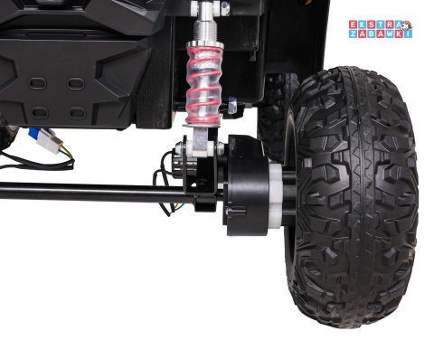 Madman UTV-MX buggy na akumulator 4x4 - czarny, 4x35W 12V/10Ah, pilot, EVA, LED, ekoskóra [XMX-631]