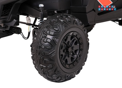 Madman UTV-MX buggy na akumulator 4x4 - czarny, 4x35W 12V/10Ah, pilot, EVA, LED, ekoskóra [XMX-631]
