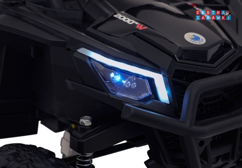 Madman UTV-MX buggy na akumulator 4x4 - czarny, 4x35W 12V/10Ah, pilot, EVA, LED, ekoskóra [XMX-631]