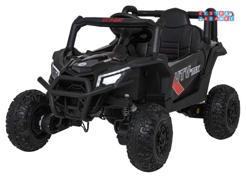 Madman UTV-MX buggy na akumulator 4x4 - czarny, 4x35W 12V/10Ah, pilot, EVA, LED, ekoskóra [XMX-631]