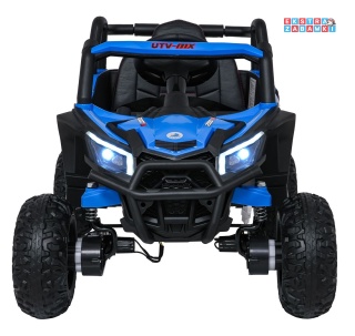 Madman UTV-MX buggy na akumulator 4x4 - niebieski, 4x35W 12V/10Ah, pilot, EVA, LED, ekoskóra [XMX-631]
