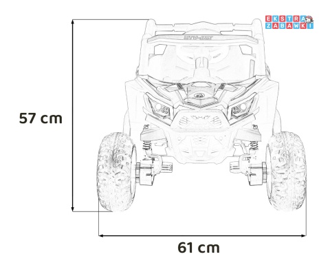 Madman UTV-MX buggy na akumulator 4x4 - niebieski, 4x35W 12V/10Ah, pilot, EVA, LED, ekoskóra [XMX-631]