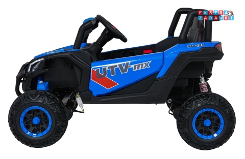 Madman UTV-MX buggy na akumulator 4x4 - niebieski, 4x35W 12V/10Ah, pilot, EVA, LED, ekoskóra [XMX-631]