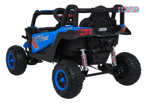 Madman UTV-MX buggy na akumulator 4x4 - niebieski, 4x35W 12V/10Ah, pilot, EVA, LED, ekoskóra [XMX-631]