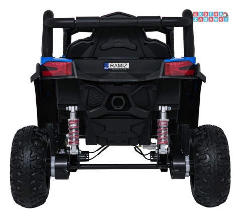 Madman UTV-MX buggy na akumulator 4x4 - niebieski, 4x35W 12V/10Ah, pilot, EVA, LED, ekoskóra [XMX-631]