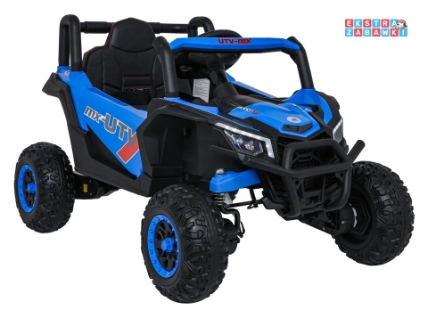 Madman UTV-MX buggy na akumulator 4x4 - niebieski, 4x35W 12V/10Ah, pilot, EVA, LED, ekoskóra [XMX-631]