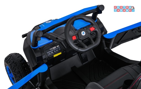 Madman UTV-MX buggy na akumulator 4x4 - niebieski, 4x35W 12V/10Ah, pilot, EVA, LED, ekoskóra [XMX-631]