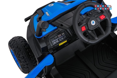 Madman UTV-MX buggy na akumulator 4x4 - niebieski, 4x35W 12V/10Ah, pilot, EVA, LED, ekoskóra [XMX-631]