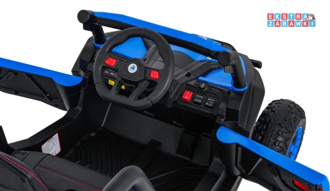Madman UTV-MX buggy na akumulator 4x4 - niebieski, 4x35W 12V/10Ah, pilot, EVA, LED, ekoskóra [XMX-631]