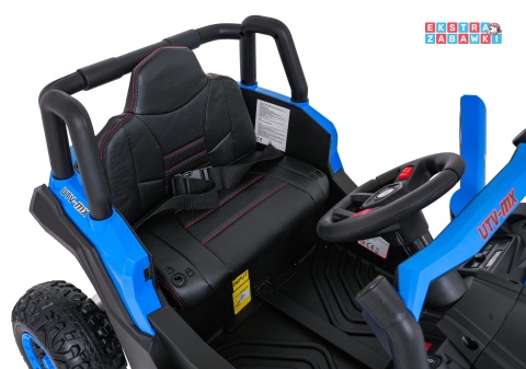 Madman UTV-MX buggy na akumulator 4x4 - niebieski, 4x35W 12V/10Ah, pilot, EVA, LED, ekoskóra [XMX-631]