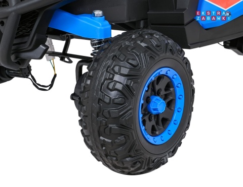 Madman UTV-MX buggy na akumulator 4x4 - niebieski, 4x35W 12V/10Ah, pilot, EVA, LED, ekoskóra [XMX-631]