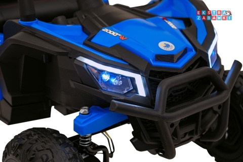 Madman UTV-MX buggy na akumulator 4x4 - niebieski, 4x35W 12V/10Ah, pilot, EVA, LED, ekoskóra [XMX-631]