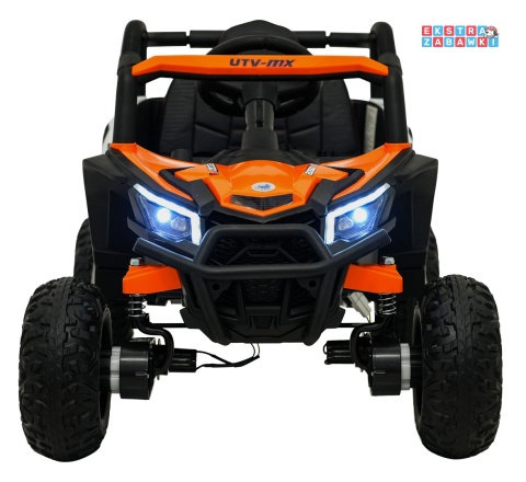 Madman UTV-MX buggy na akumulator 4x4 - pomarańczowy, 4x35W 12V/10Ah, pilot, EVA, LED, ekoskóra [XMX-631]