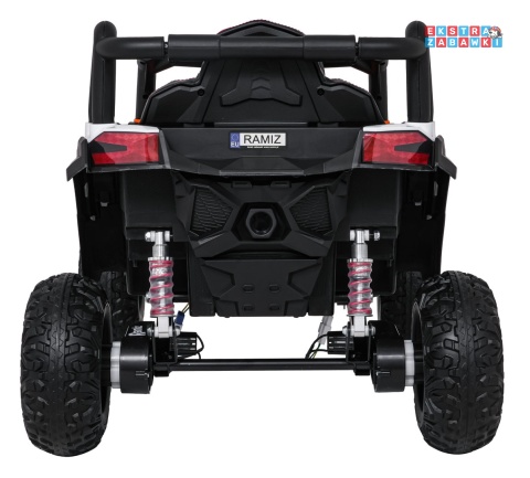 Madman UTV-MX buggy na akumulator 4x4 - pomarańczowy, 4x35W 12V/10Ah, pilot, EVA, LED, ekoskóra [XMX-631]