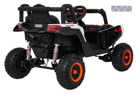 Madman UTV-MX buggy na akumulator 4x4 - pomarańczowy, 4x35W 12V/10Ah, pilot, EVA, LED, ekoskóra [XMX-631]