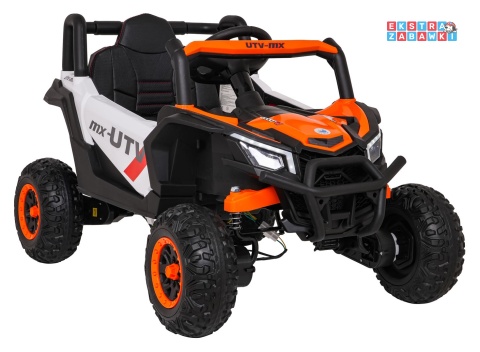 Madman UTV-MX buggy na akumulator 4x4 - pomarańczowy, 4x35W 12V/10Ah, pilot, EVA, LED, ekoskóra [XMX-631]