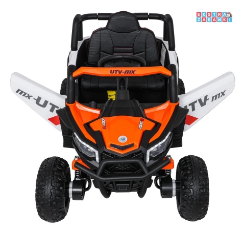 Madman UTV-MX buggy na akumulator 4x4 - pomarańczowy, 4x35W 12V/10Ah, pilot, EVA, LED, ekoskóra [XMX-631]