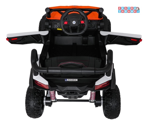Madman UTV-MX buggy na akumulator 4x4 - pomarańczowy, 4x35W 12V/10Ah, pilot, EVA, LED, ekoskóra [XMX-631]
