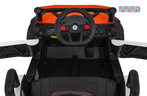 Madman UTV-MX buggy na akumulator 4x4 - pomarańczowy, 4x35W 12V/10Ah, pilot, EVA, LED, ekoskóra [XMX-631]
