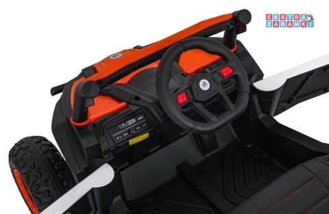Madman UTV-MX buggy na akumulator 4x4 - pomarańczowy, 4x35W 12V/10Ah, pilot, EVA, LED, ekoskóra [XMX-631]