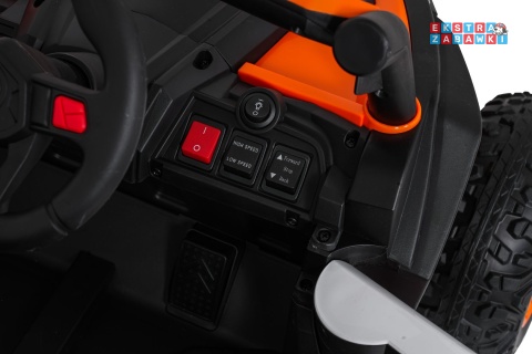 Madman UTV-MX buggy na akumulator 4x4 - pomarańczowy, 4x35W 12V/10Ah, pilot, EVA, LED, ekoskóra [XMX-631]