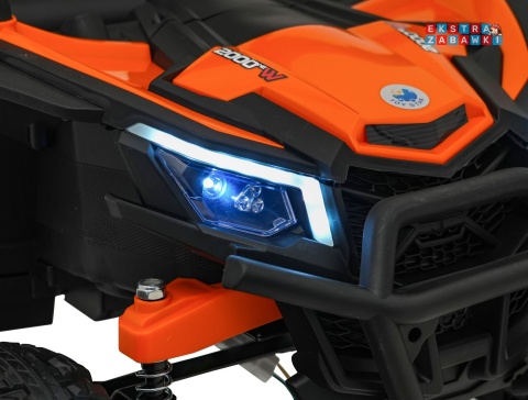 Madman UTV-MX buggy na akumulator 4x4 - pomarańczowy, 4x35W 12V/10Ah, pilot, EVA, LED, ekoskóra [XMX-631]