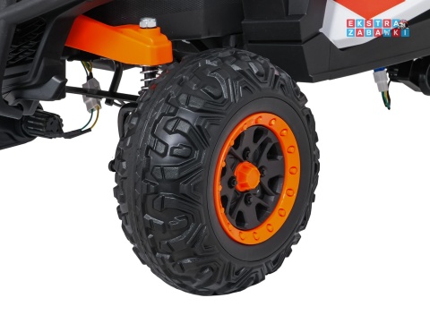 Madman UTV-MX buggy na akumulator 4x4 - pomarańczowy, 4x35W 12V/10Ah, pilot, EVA, LED, ekoskóra [XMX-631]