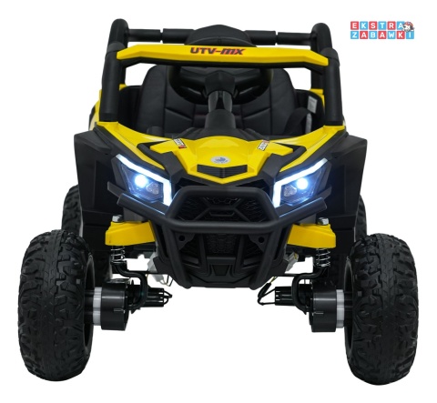 Madman UTV-MX buggy na akumulator 4x4 - żółty, 4x35W 12V/10Ah, pilot, EVA, LED, ekoskóra [XMX-631]