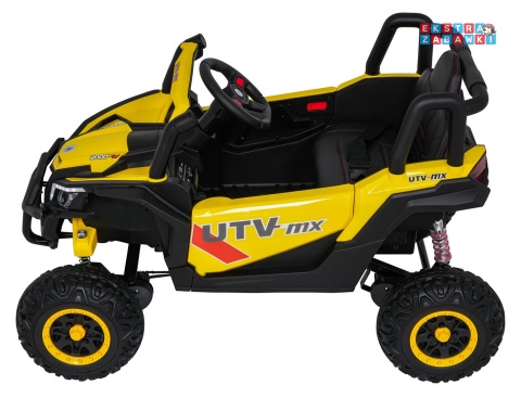 Madman UTV-MX buggy na akumulator 4x4 - żółty, 4x35W 12V/10Ah, pilot, EVA, LED, ekoskóra [XMX-631]