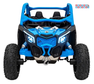 Maverick Turbo RR buggy na akumulator dwuosobowy - niebieski, 2x320W, 24V/20Ah, ciche silniki, pompowane koła [CA001.STRONG]