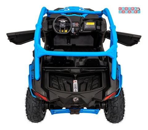 Maverick Turbo RR buggy na akumulator dwuosobowy - niebieski, 2x320W, 24V/20Ah, ciche silniki, pompowane koła [CA001.STRONG]