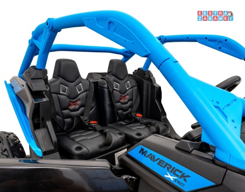 Maverick Turbo RR buggy na akumulator dwuosobowy - niebieski, 2x320W, 24V/20Ah, ciche silniki, pompowane koła [CA001.STRONG]