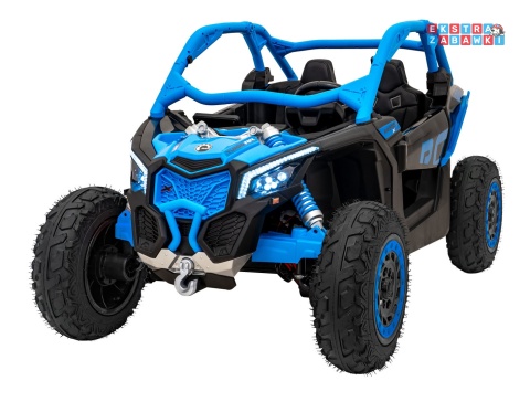 Maverick Turbo RR buggy na akumulator dwuosobowy - niebieski, 2x320W, 24V/20Ah, ciche silniki, pompowane koła [CA001.STRONG]