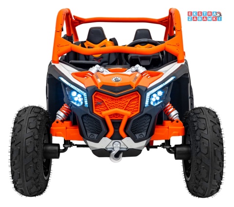 Maverick Turbo RR buggy na akumulator dwuosobowy - pomarańczowy, 2x320W, 24V/20Ah, ciche silniki, pompowane koła [CA001.STRONG]