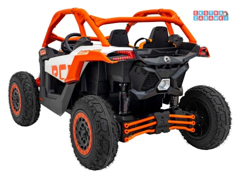 Maverick Turbo RR buggy na akumulator dwuosobowy - pomarańczowy, 2x320W, 24V/20Ah, ciche silniki, pompowane koła [CA001.STRONG]