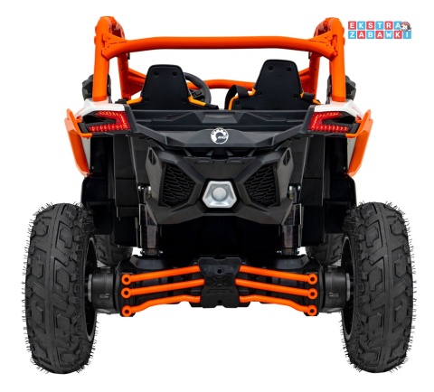 Maverick Turbo RR buggy na akumulator dwuosobowy - pomarańczowy, 2x320W, 24V/20Ah, ciche silniki, pompowane koła [CA001.STRONG]