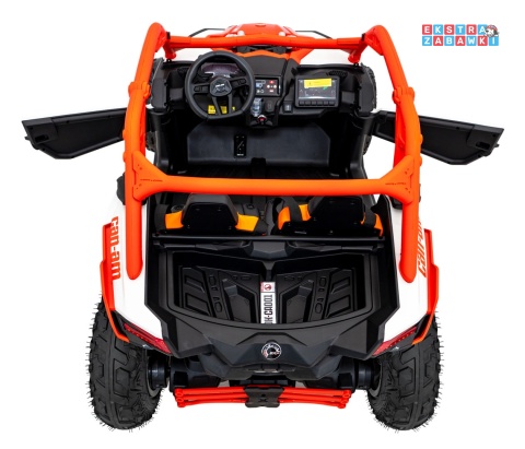 Maverick Turbo RR buggy na akumulator dwuosobowy - pomarańczowy, 2x320W, 24V/20Ah, ciche silniki, pompowane koła [CA001.STRONG]
