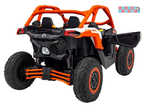 Maverick Turbo RR buggy na akumulator dwuosobowy - pomarańczowy, 2x320W, 24V/20Ah, ciche silniki, pompowane koła [CA001.STRONG]