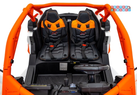 Maverick Turbo RR buggy na akumulator dwuosobowy - pomarańczowy, 2x320W, 24V/20Ah, ciche silniki, pompowane koła [CA001.STRONG]