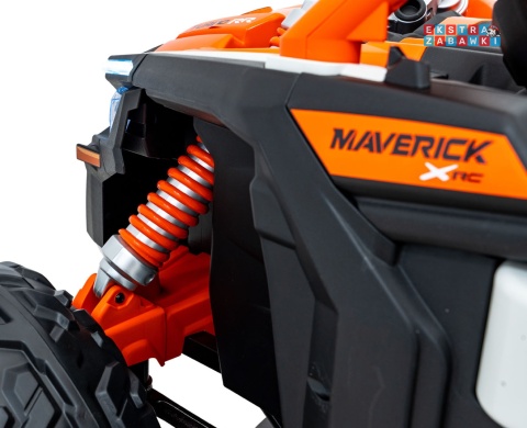Maverick Turbo RR buggy na akumulator dwuosobowy - pomarańczowy, 2x320W, 24V/20Ah, ciche silniki, pompowane koła [CA001.STRONG]