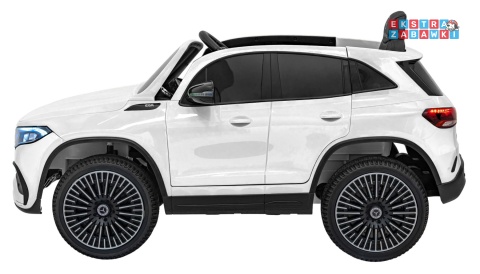 Mercedes Benz EQA 250 na akumulator - biały, 4x35W 12V/10Ah, ekoskóra, EVA, LED, Bluetooth, pilot - [XMX-625]
