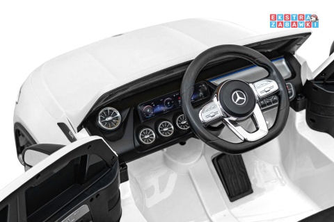 Mercedes Benz EQA 250 na akumulator - biały, 4x35W 12V/10Ah, ekoskóra, EVA, LED, Bluetooth, pilot - [XMX-625]