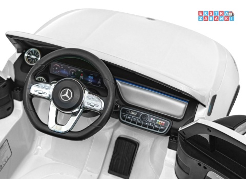 Mercedes Benz EQA 250 na akumulator - biały, 4x35W 12V/10Ah, ekoskóra, EVA, LED, Bluetooth, pilot - [XMX-625]